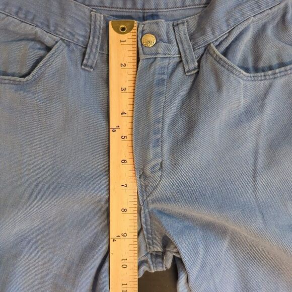 Vintage 60's Big‎ Yank Blue Denim Flare Raw Hem Women's Jeans - Picture 11 of 11